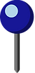 blue pin icon logo