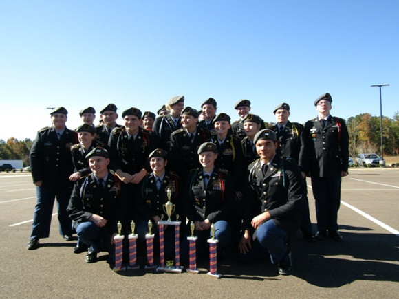 Pictured above is the FHS JROTC Drill team Left to right kneeling: John Michael Lindsey, Mackenzie Watson, Tori Morgan, Bradley Lewis Left to right middle row: Rileigh Cox, Matthew Allen, Destiny Lightel, Ashley Dykes, Trinity Barnett Left to right last row: Madison Lawrence, Payden Norsworthy, Tanner Rori, Jada Berry, Kyle McLendon, Emily Bruce, Brooke Ray, Josh Craft, Ethan Terrones, Caleb McFarland