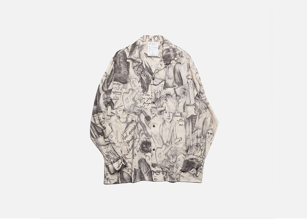 サムネイル： BLACKBIRD /open collar shirt