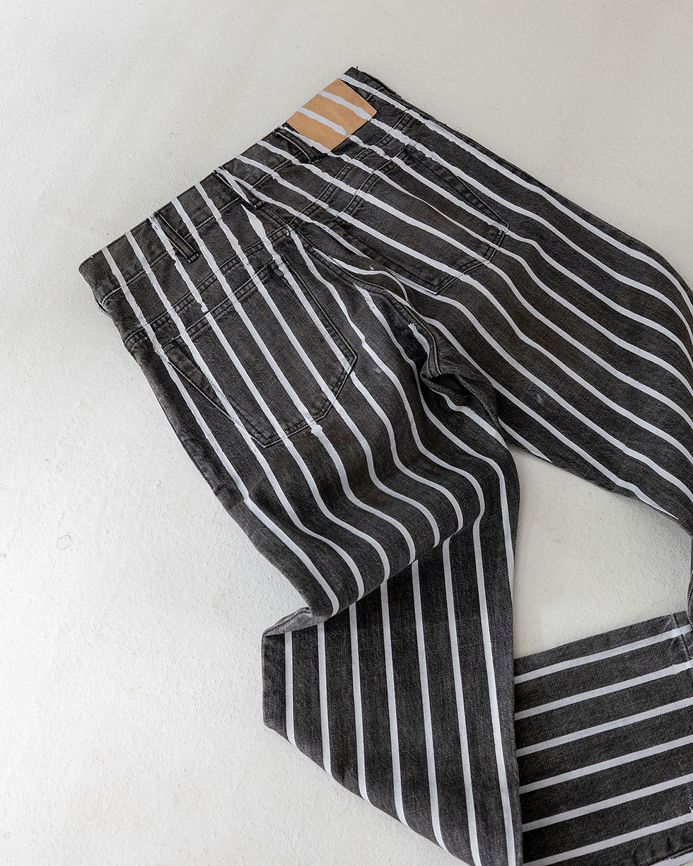 サムネイル： BLACKBIRD / straight denim pant - print -