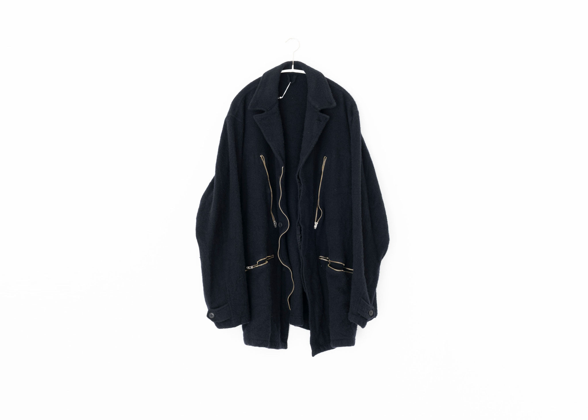 COMOLI / shrinked wool military jacket