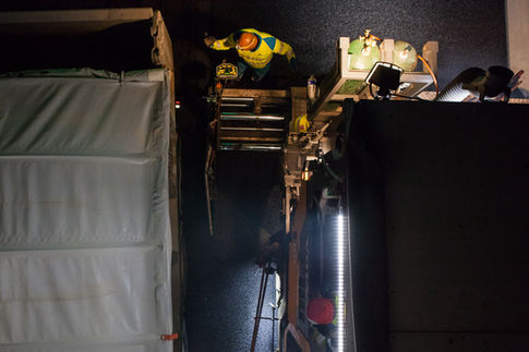 photographie chantier plateforme nuit
