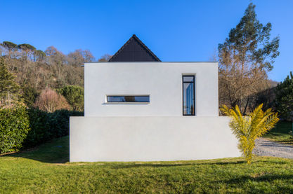maison gan volume blanc minimaliste façade moderne
