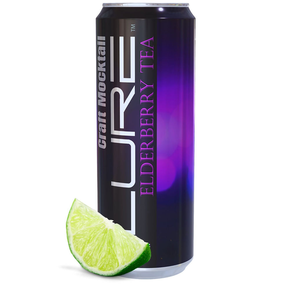 LURE THC Drinks Elderberry Tea Flavor with lime.