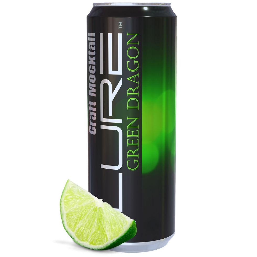 LURE THC Drinks Green Dragon Flavor with Lime.