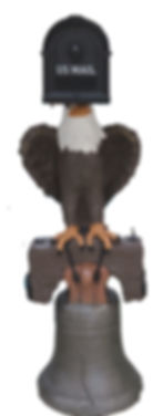 Eagle on Bell Mailbox