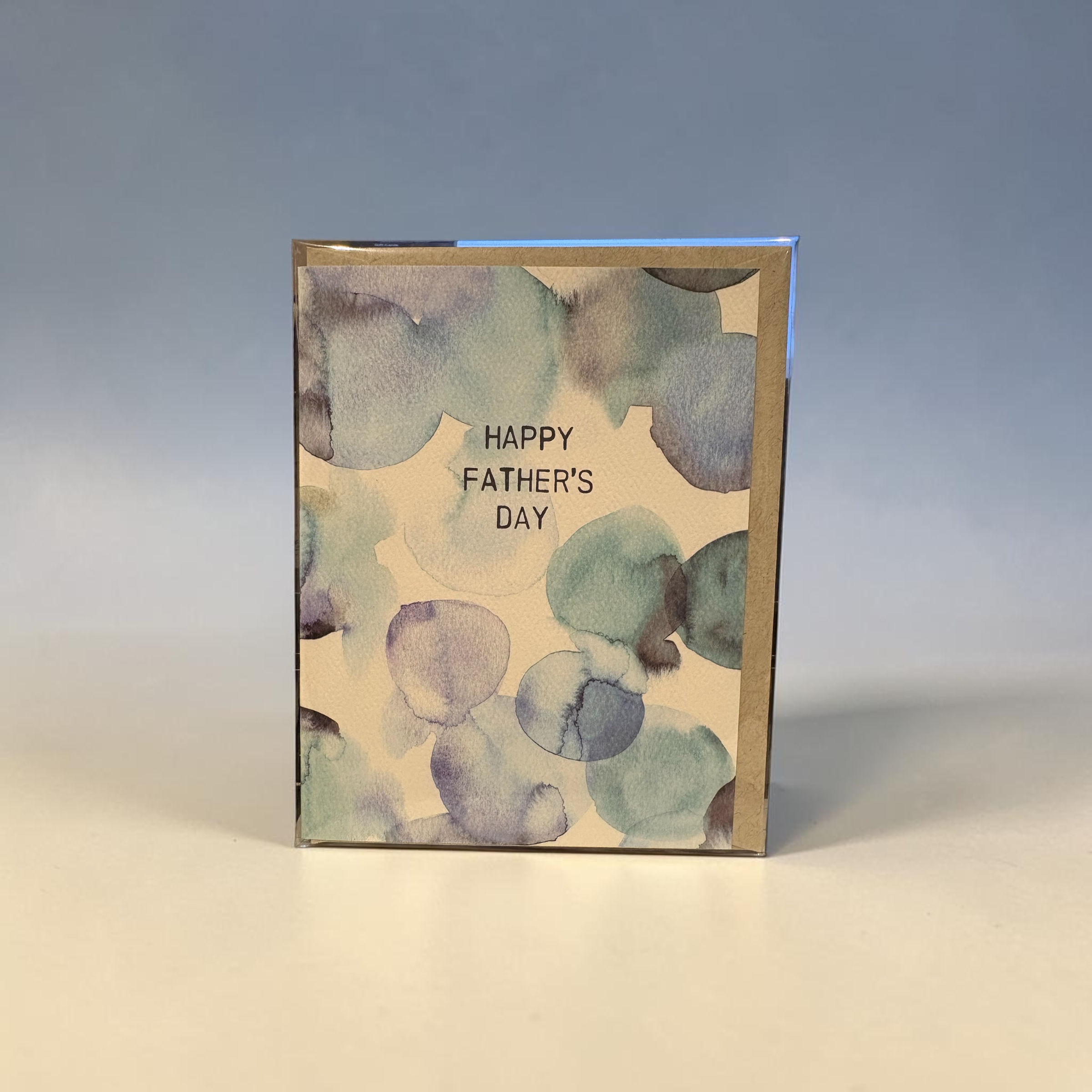 Card Father’s Day Watercolor Circles