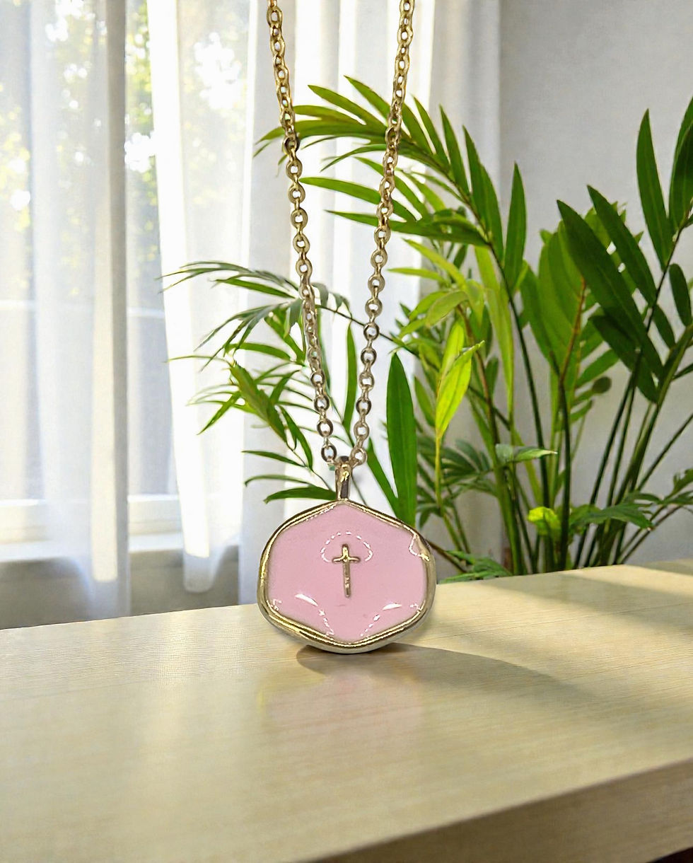 Thumbnail: Necklace Cross Enamel Charm