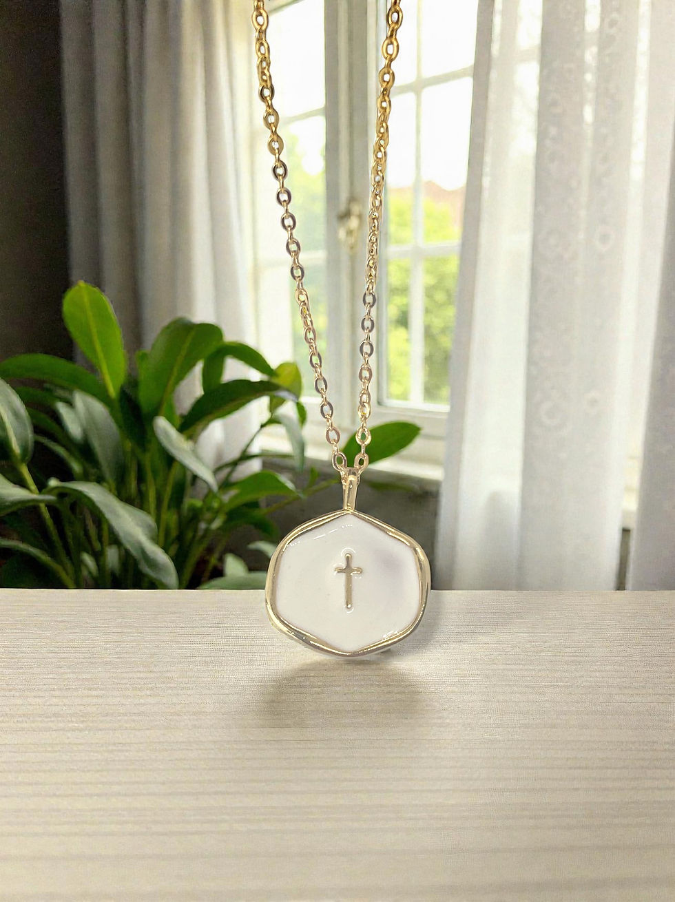 Thumbnail: Necklace Cross Enamel Charm