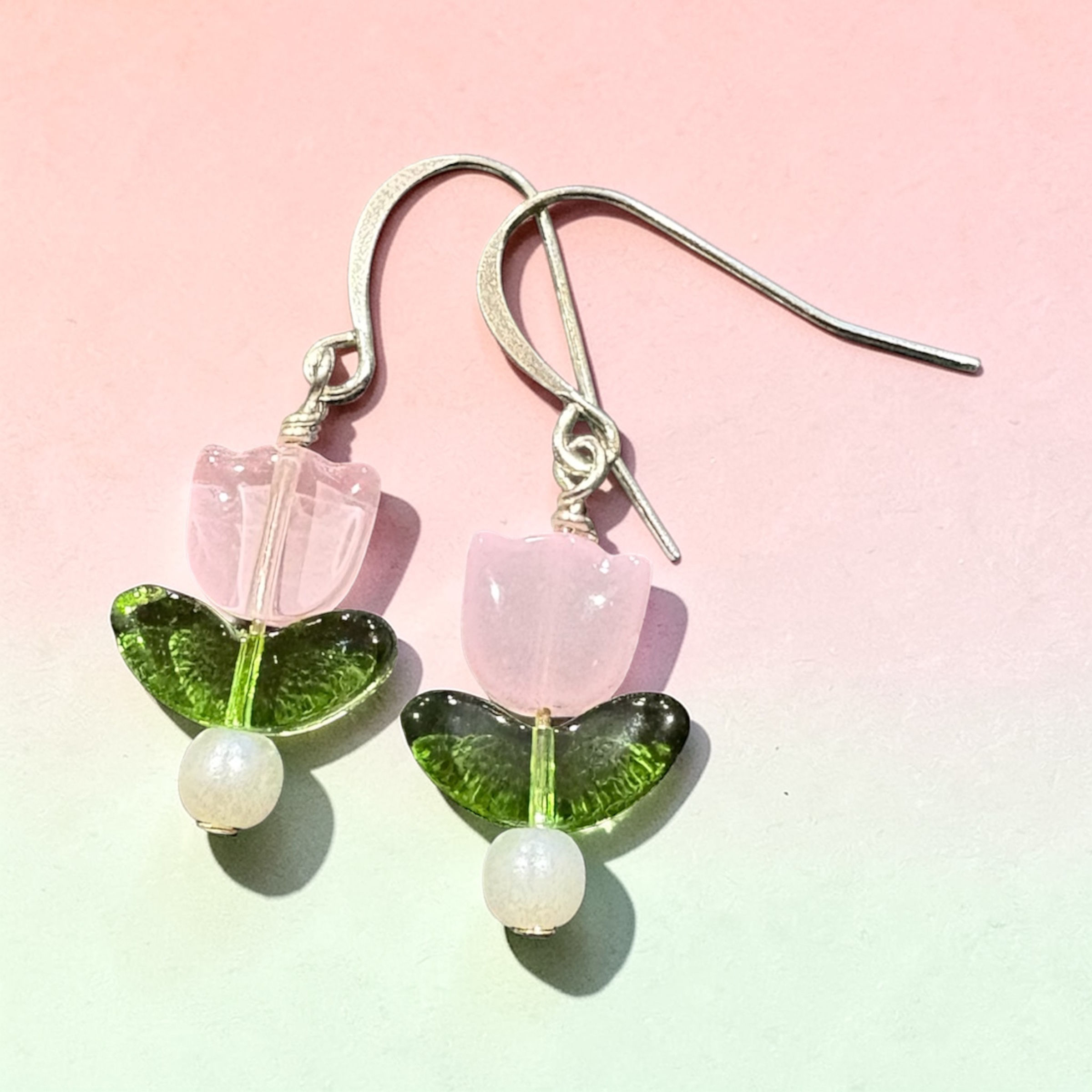 Earrings Pink Tulip