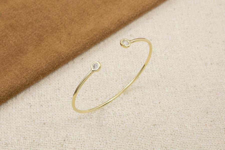 Miniatura: Bracelete com Pontos de Luz em Dourado