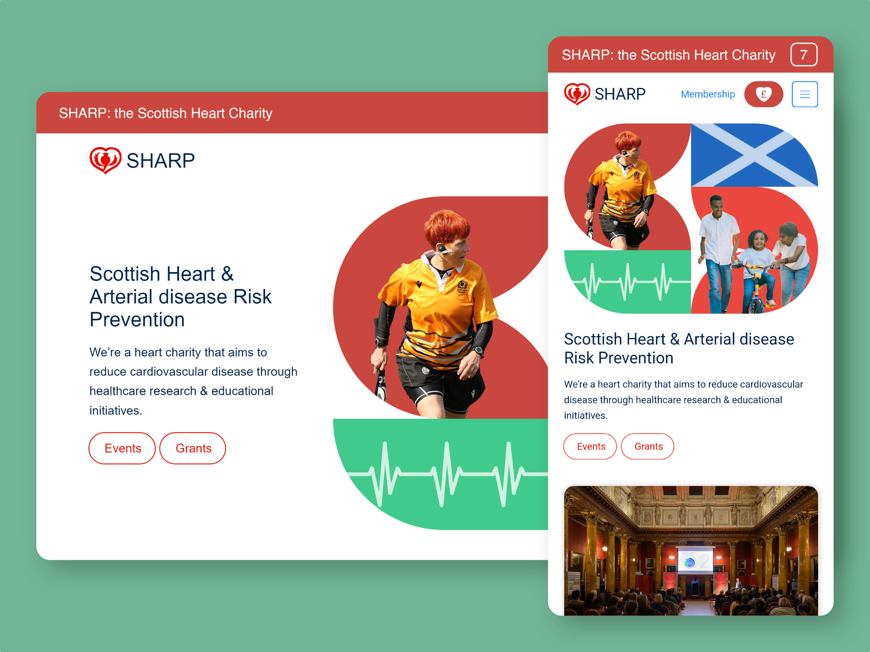SHARP: the Scottish Heart Charity — Website Refresh / Abid: Designer ...