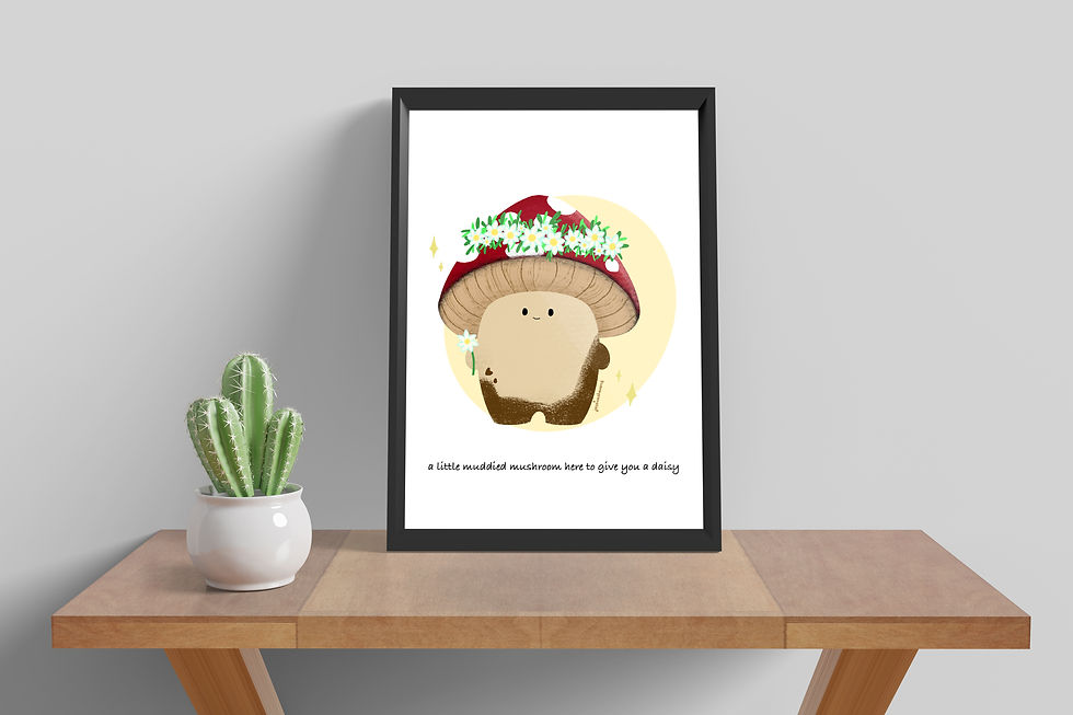 Thumbnail: Little Muddied Mushroom - Wall Frame