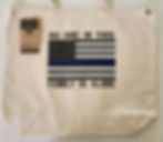 reusabel canvas blue line family bag