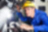 Operator inspecting a machine.