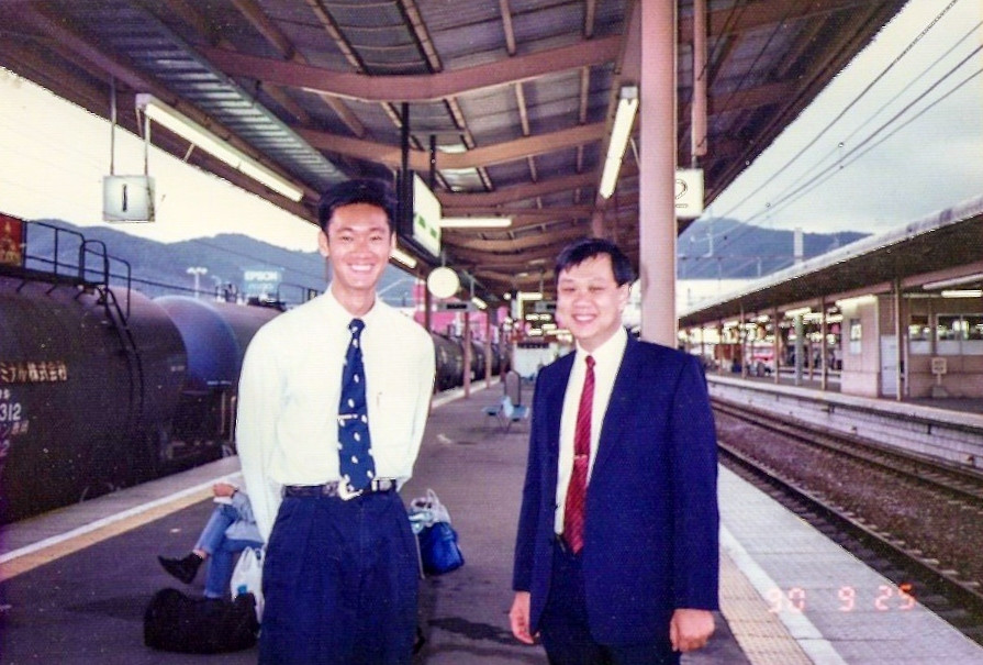 Waiting for the shinkansen bound for Osaka