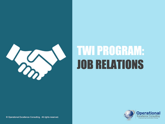 TWI: Job Relations