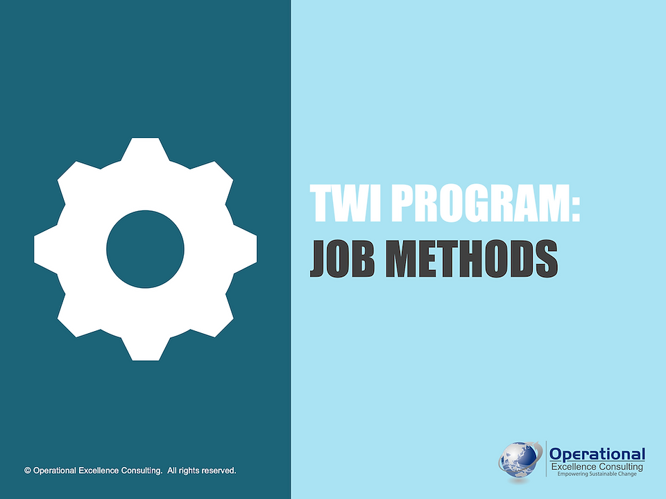 TWI: Job Methods