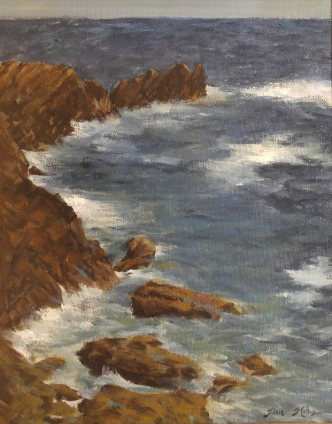 Against the Rocks (24" x 30")