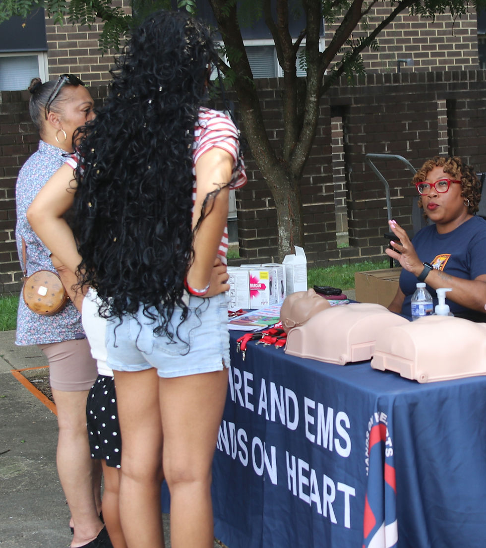 Community Residents Learning The Importance of CPR/ First Aid