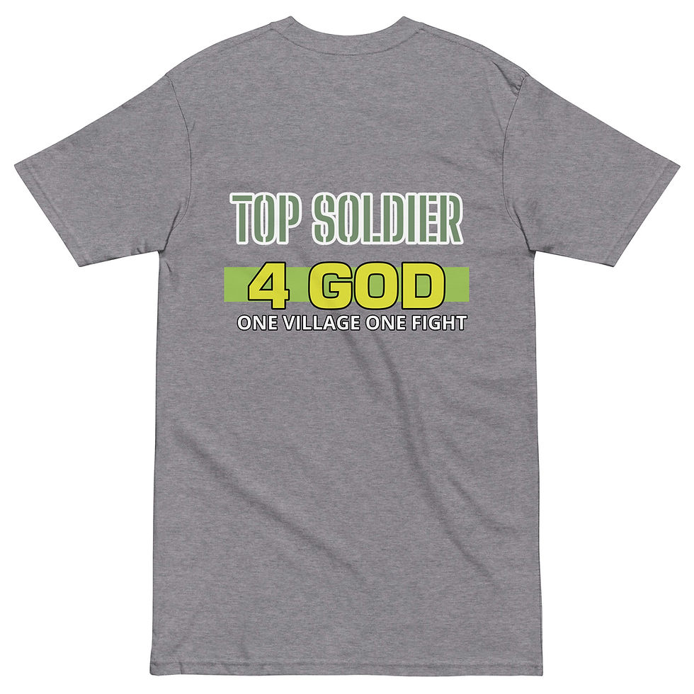 Thumbnail: Men’s  heavyweight OVOF " TOP Soldier 4 GOD" T-shirt