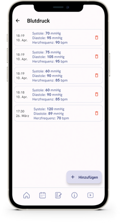 VagusApp Screen Tele-Health Vitalwerte 1