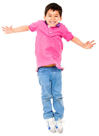 Happy boy jumping - isolated over a white background.jpg