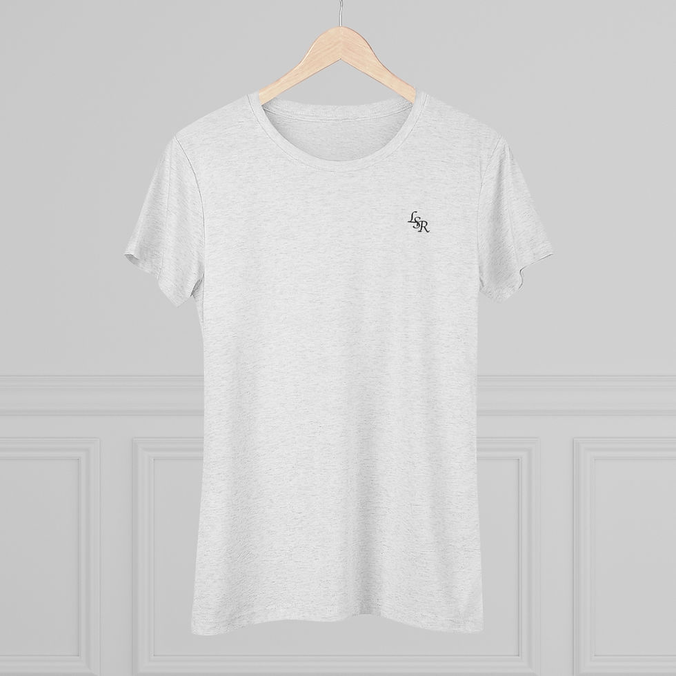 Thumbnail: Fitted LSR Women's Triblend Tee Sheep on Back
