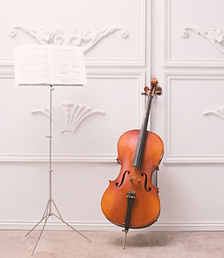 Violoncelle et lutrin