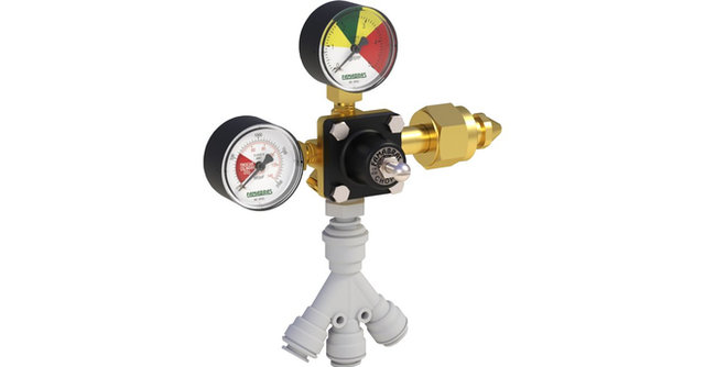 Regulador de Pressão para Chopp FR-430 Saída Engate Rápido Saída Tripla