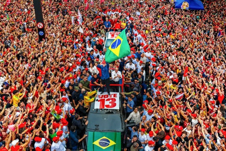 Presidetne reeleito Lula em ato na Avenida Paulista/SP - Imagem: Redes Sociais