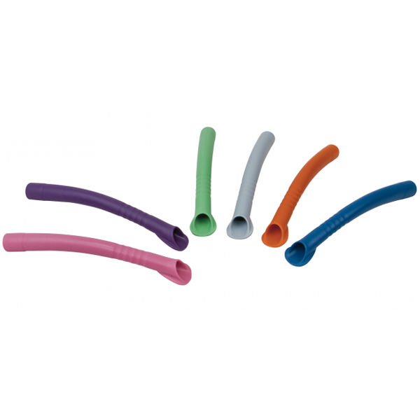 15mm (Child) Suction Tips Assorted Colors. 10/Bag. Tips have a 25 degree bend.