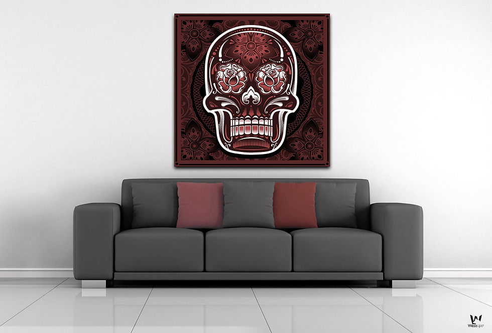 Thumbnail: Day of Dead Red Skull Halloween Collection
