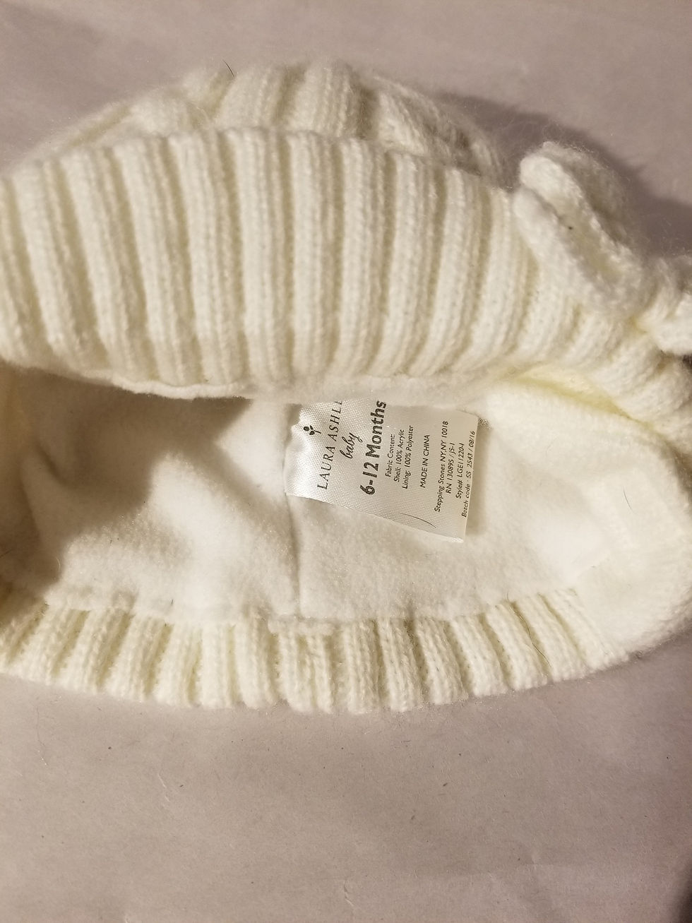 Thumbnail: Laura Ashley baby hat and mitten set