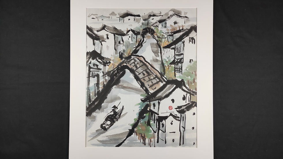 Miniature : 江南春 : paysage méridional 59*43 cm sans cadre (pièce unique)