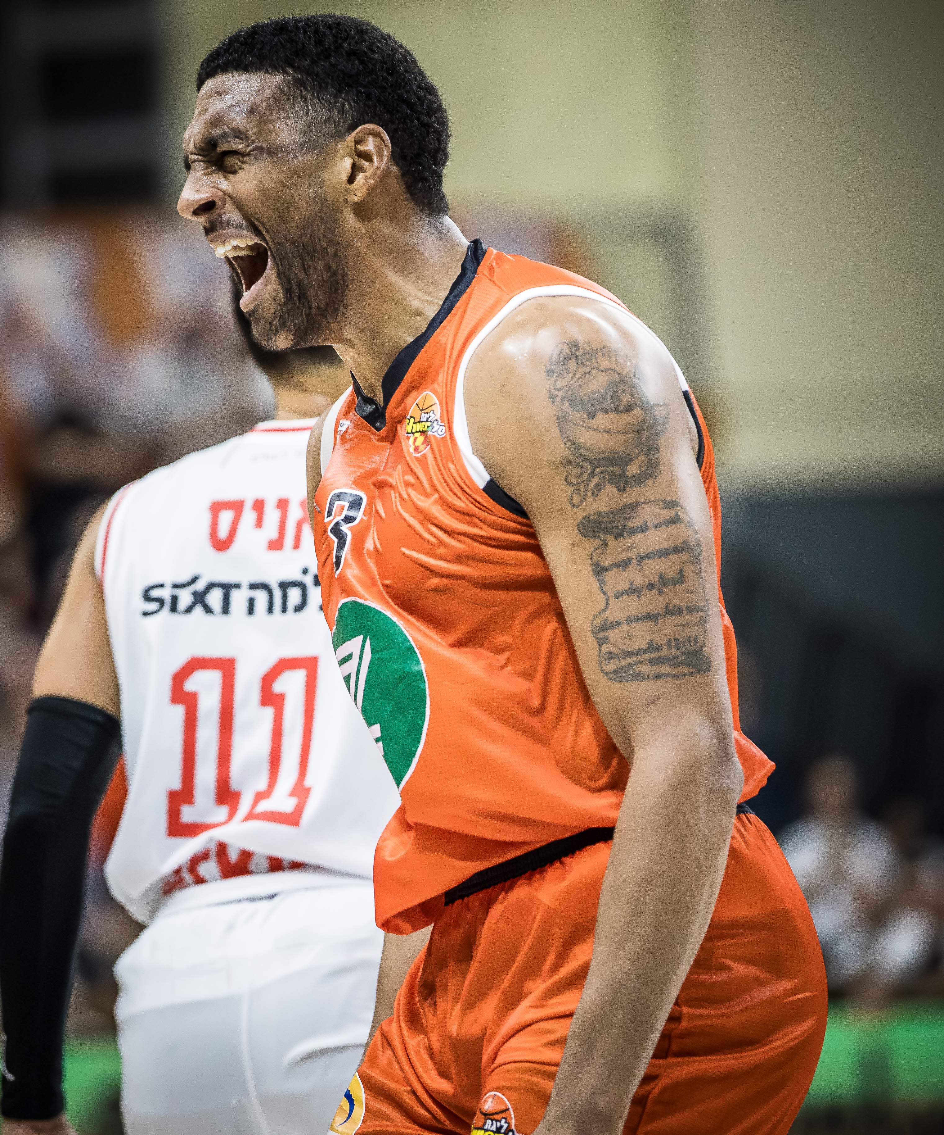 הנוכחות של האיש הזה ניצחה את המשחק, אמין סטיבנס. צילום: עודד קרני, באדיבות ליגת ווינר סל