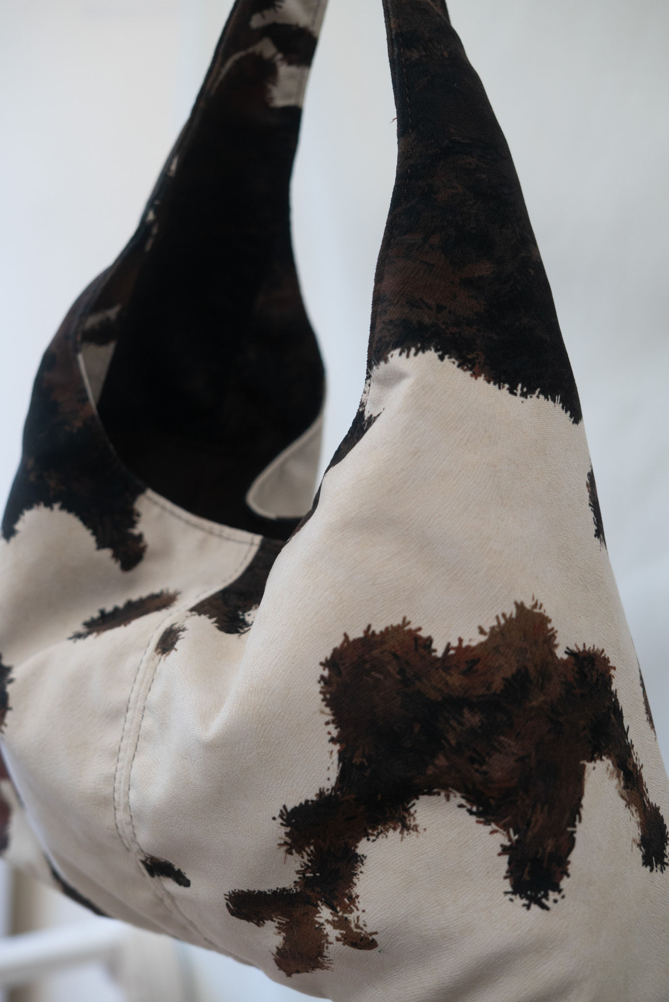 Handmade Cow Hide Shoulder Bag - Square Bottom