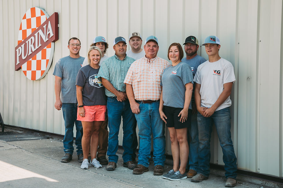 Photograph of the team members at Feeders Grain
