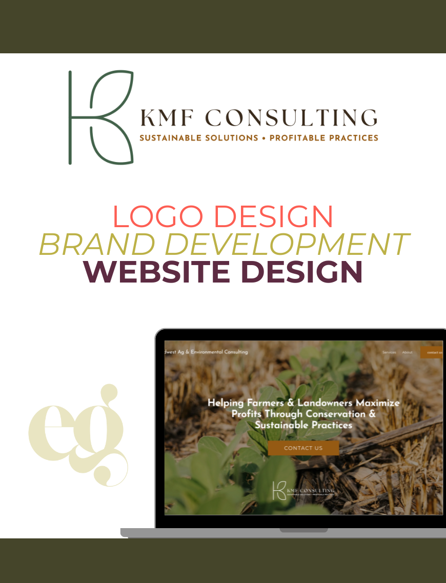 Preview of work for KMF Consulting: Logo and website design
