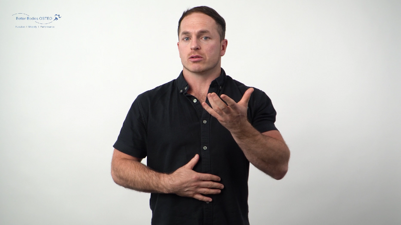 Qualified osteopath explaining poor posture and the effect on the body