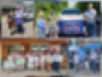 A collage of campaign trail photos from June and July