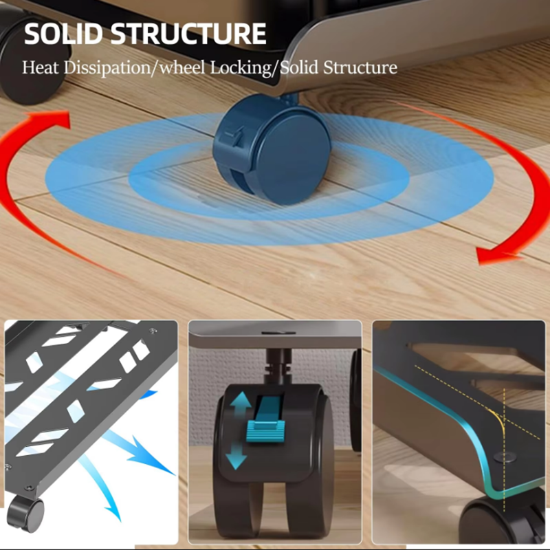 Miniatura: Computer Tower Stand Fits Most PC for Home Office,Mobile CPU Stand, Steel PC Tow