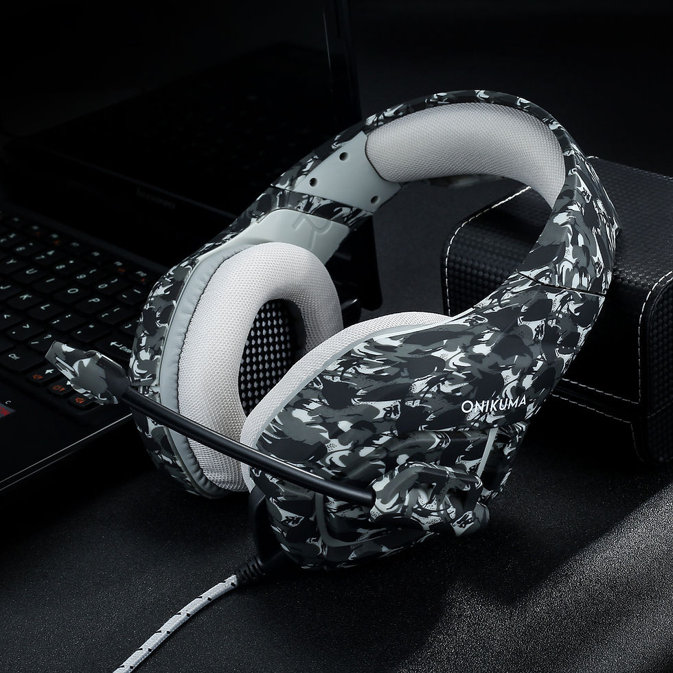 Miniatura: Headset gamer camuflado com microfone para PS4 e PC