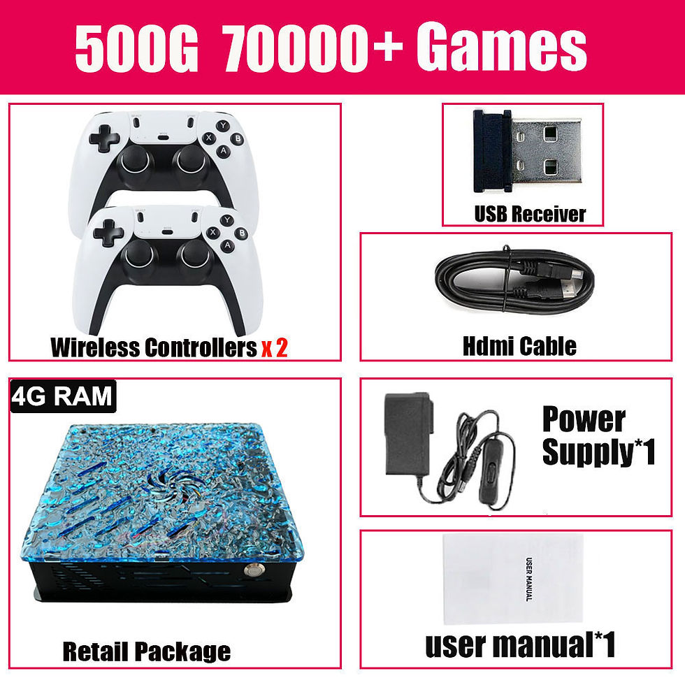 Miniatura: 2026 New Retro Video Game Console X10 with 70000 Games 60 Emulators For PS2/N64/
