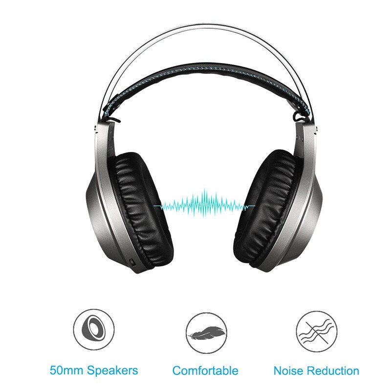NUBWO N2 Wired Gaming Headset: speakers 50mm, confortável e redução de ruído.