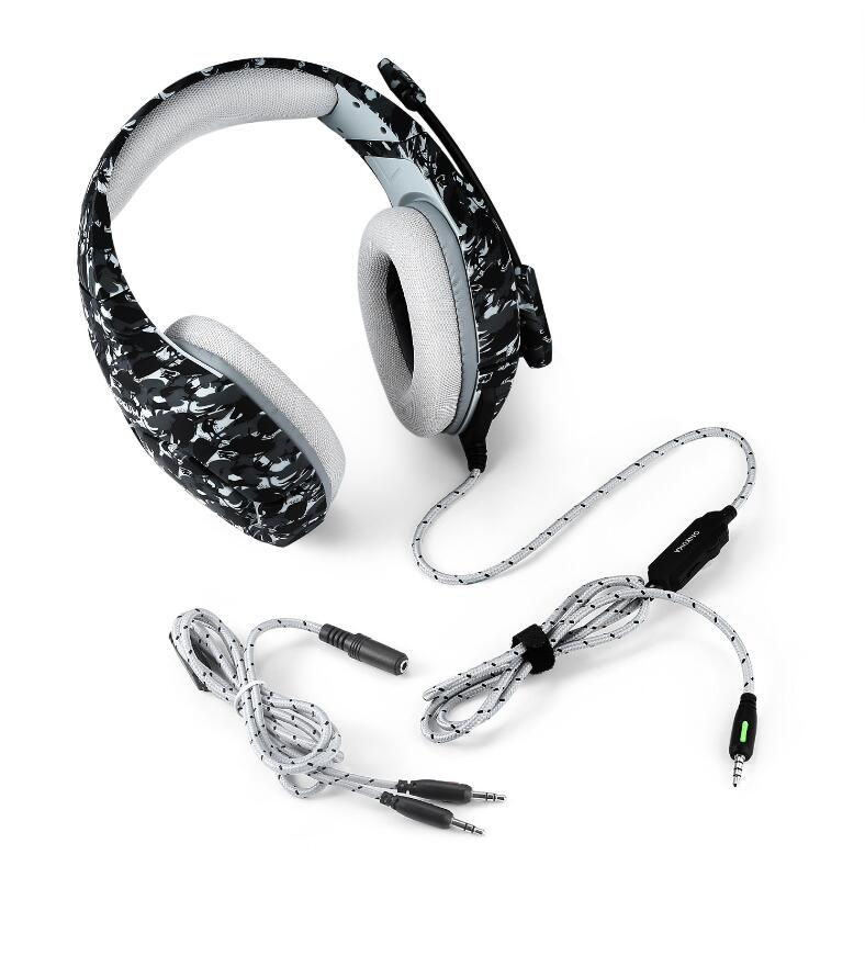 Miniatura: Headset gamer camuflado com fio e microfone para PS4 e PC