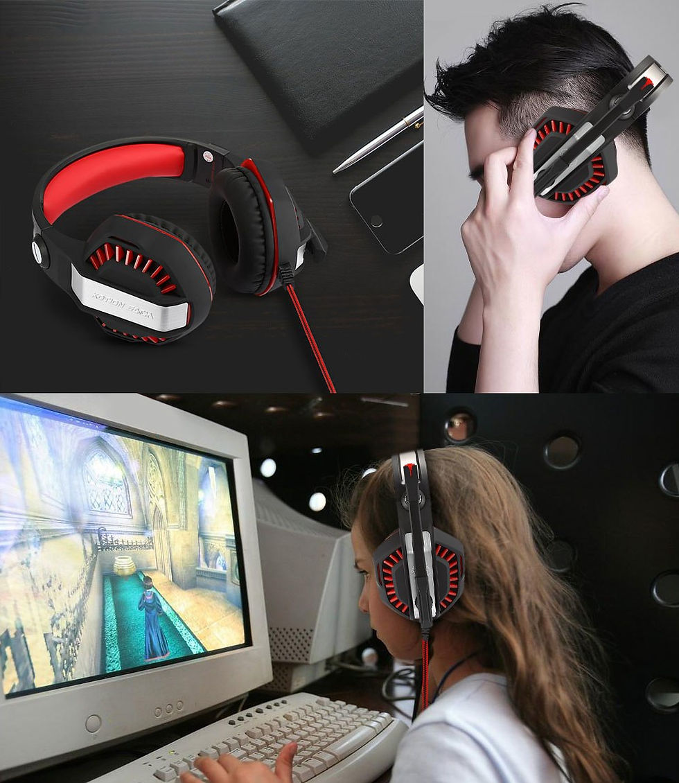 Headset gamer G2000 V2 sendo usado para jogar no PC.