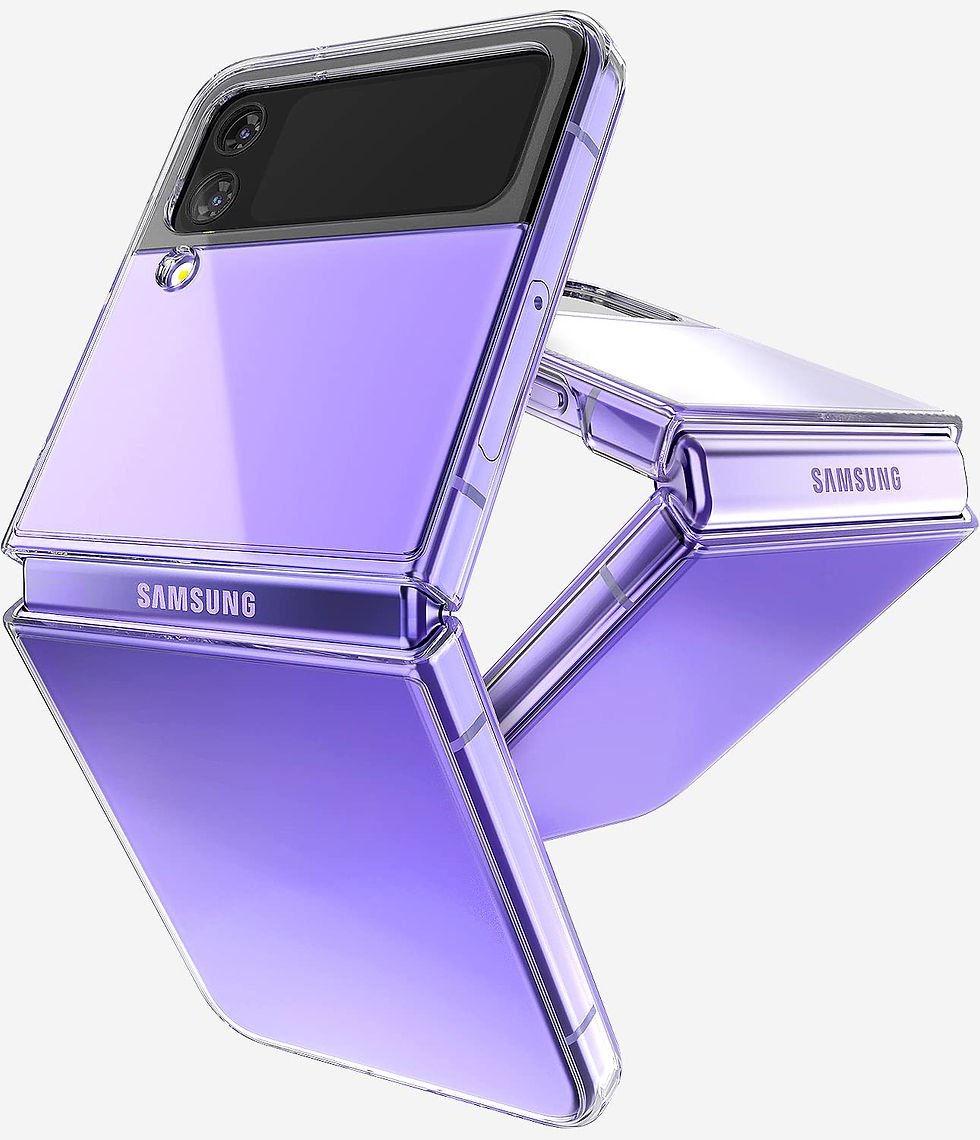 Capa Goospery Super Real Clear para Galaxy Z Flip 4 roxo