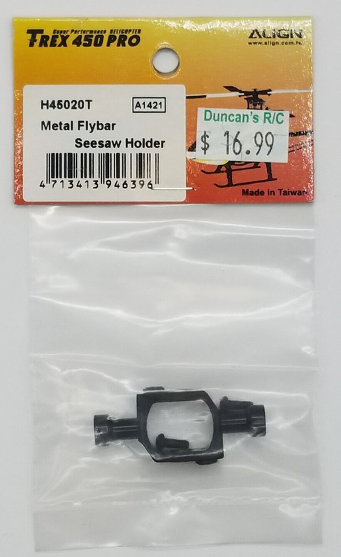 Align T-Rex 450 Metal Flybar Seesaw Holder H45020T (A)