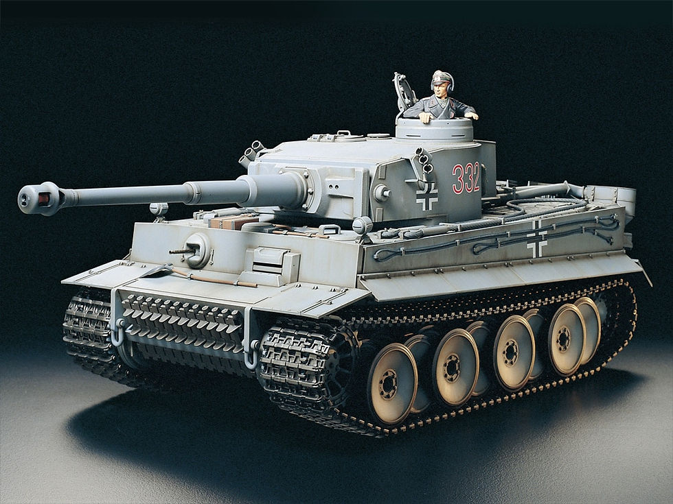 Chars RC Tiger I DMD/MF01, accessoire, option complète, réservoir Tamiya 56010 tank nazi allemand